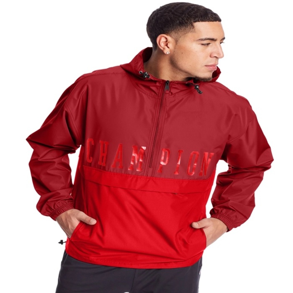 Red Champion Colorblock Wind Jacket